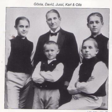 Picture of Gösta, David, Jussi, Karl, and Olle